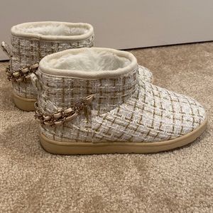 River Island faux shearling ankle boots/slippers